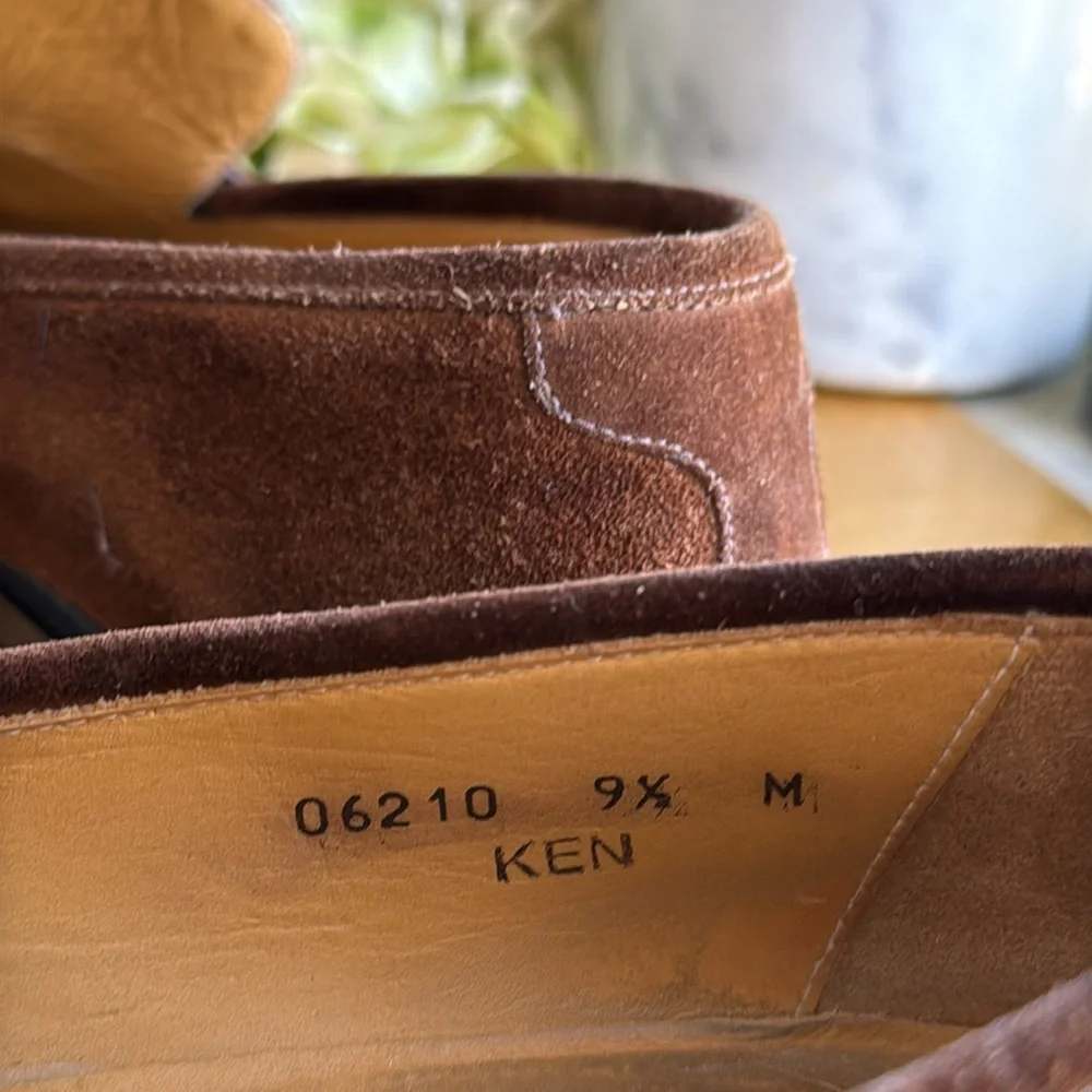 Bruno Magli Ken Lug Sole Penny Loafer in Chestnut Suede | Bologna Construction